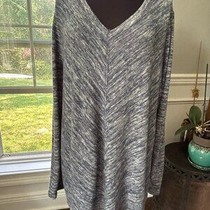 Harmony Balance Blue Design Long Sleeve Top ~ Women's Size 2XL
